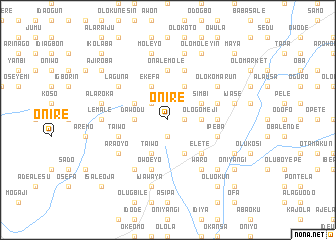 map of Onire