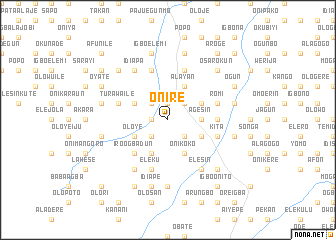 map of Onire