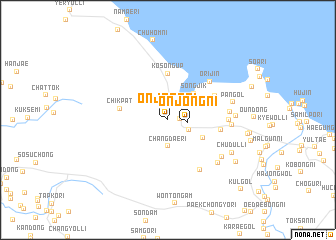 map of Onjŏng-ni