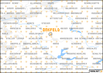 map of Önkfeld