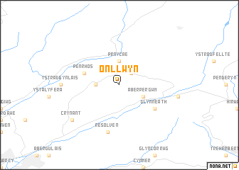 map of Onllwyn