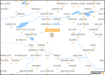 map of Önnarp