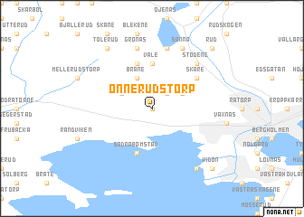 map of Önnerudstorp