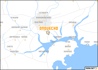 map of Onouechō