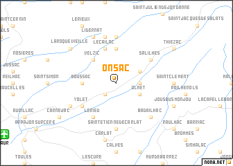 map of Onsac