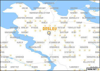 map of Ønslev