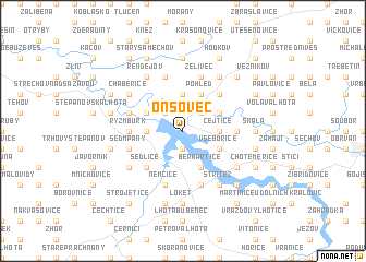 map of Onšovec