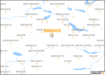 map of Onuškis