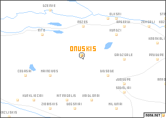 map of Onuškis
