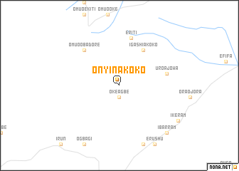 map of Onyin Akoko