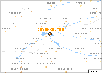 map of Onyshkovtse