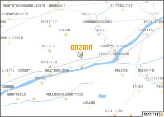 map of Onzain