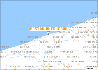 map of Oostduinkerke-Bad