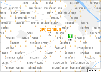 map of Opacz Mała