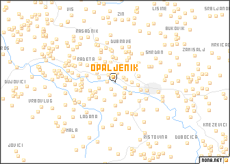 map of Opaljenik