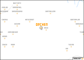 map of Opchén