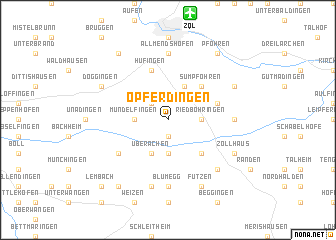 map of Opferdingen