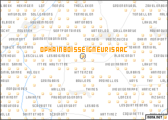 map of Ophain-Bois-Seigneur-Isaac