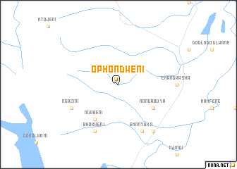 map of Ophondweni