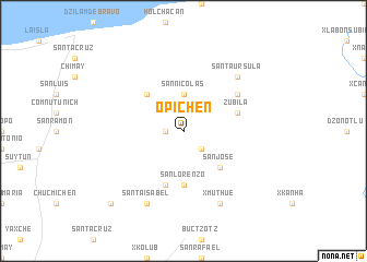 map of Opichén