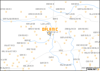 map of Oplanić