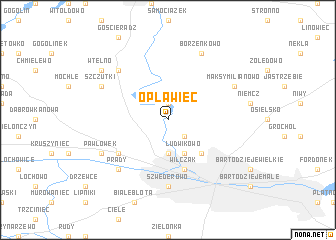 map of Opławiec