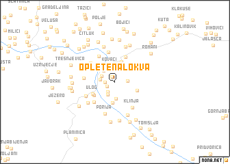 map of Opletena Lokva