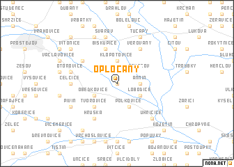 map of Oplocany