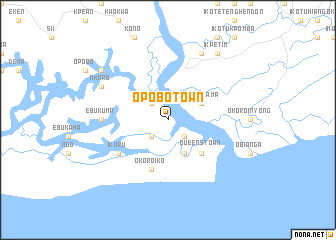map of Opobo Town