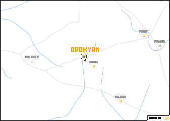 map of Opokyam