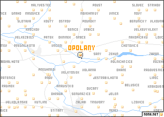 map of Opolany