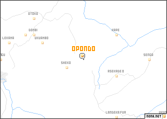 map of Opondo