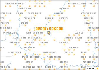 map of Oponiyaokrom