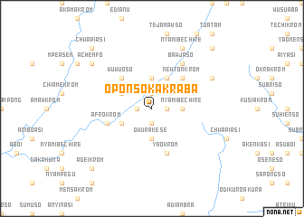 map of Oponso Kakraba