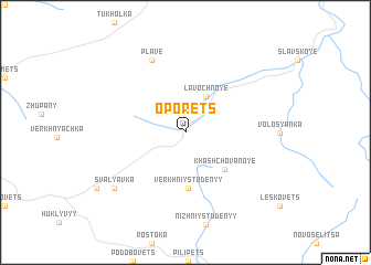 map of Oporetsʼ