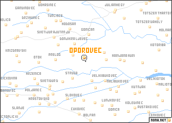 map of Oporovec