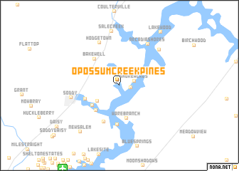 map of Opossum Creek Pines