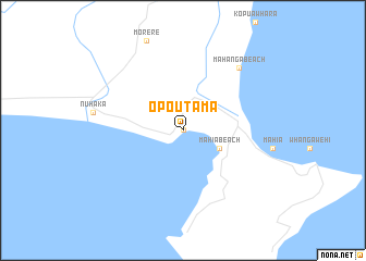 map of Opoutama