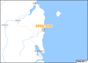 map of Opoutere