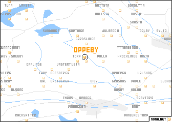 map of Oppeby