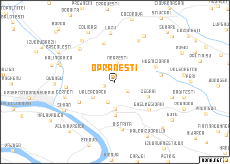 map of Oprăneşti