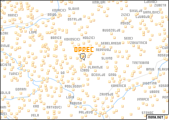 map of Opreč