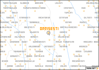 map of Oprişeşti