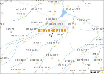 map of Opryshovtse
