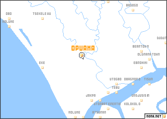map of Opuama