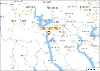 map of Opudegema