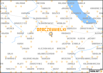 map of Oraczew Wielki