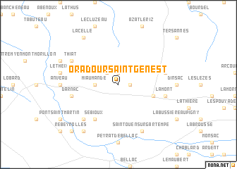 map of Oradour-Saint-Genest