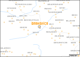map of Orahovica