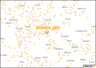 map of Orahovljani